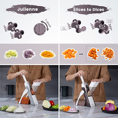 5 In 1 Mandoline Vegetable Slicer Food Chopper, Vegetable Cutter, Quick Fruit Dicer
